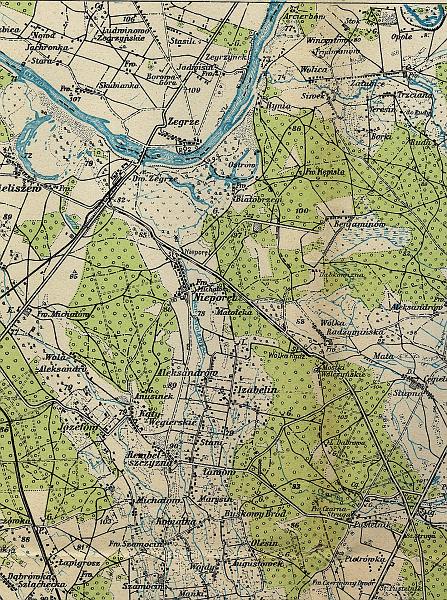 warsaw karpowicza ok1915.jpg - Mapa Karpowicza okolic Warszawy - prawdopodobnie przedstawia stan ok. 1915rrdo http://lenrock.org/mapa(powikszenie - kliknicie w dolnej czci mapy)